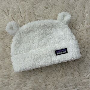 Patagonia White Fleece Kids Hat